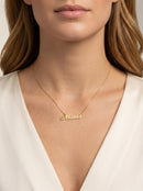 Colar com Nome Personalizado Cursivo Banhado a Ouro 18K