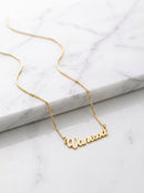 Colar com Nome Personalizado Cursivo Banhado a Ouro 18K