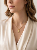 Colar Nossa Senhora com Zircônias Banhado a Ouro 18K