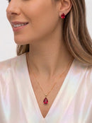 Conjunto Colar e Brincos Gota Folheado a Ouro