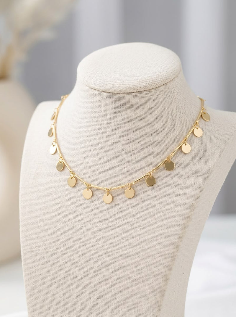 Choker Medalhinhas Banhada a Ouro 18K