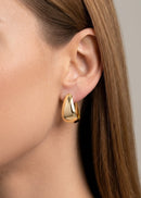 Argola Meia Volta Banhada a Ouro 18K