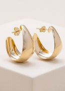 Argola Meia Volta Banhada a Ouro 18K