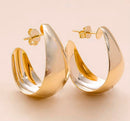 Argola Meia Volta Banhada a Ouro 18K