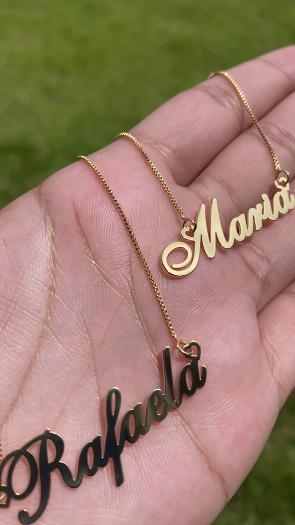 Colar Nome Banhado a Ouro 18k Personalizado Delicado Cursivo Exclusivo - Art Force Semijoias