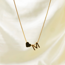 Colar Letra e Coração Folheado a Ouro 18K e Prata 925