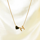 Colar Letra e Coração Folheado a Ouro 18K e Prata 925
