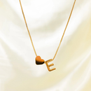 Colar Letra e Coração Folheado a Ouro 18K e Prata 925