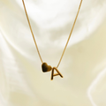 Colar Letra e Coração Folheado a Ouro 18K e Prata 925