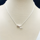 Corrente choker letra pequena e coração banhado a ouro 18K e prata 925